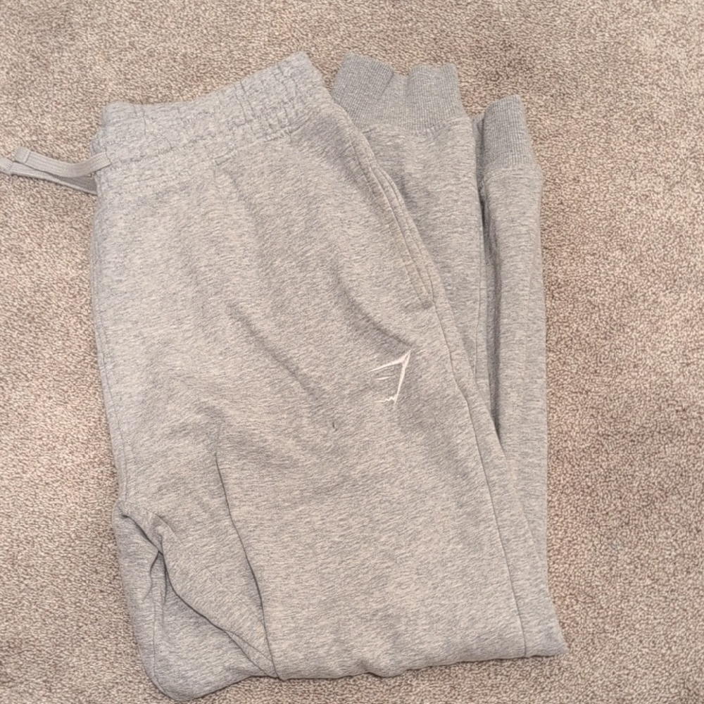 Gymshark Men's Light Gray Crest Joggers Size M